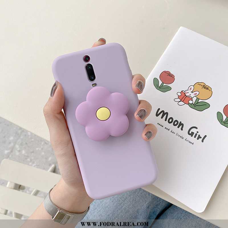 Skal Xiaomi Mi 9t Silikon Röd Blommor, Fodral Xiaomi Mi 9t Skydd Kreativa Lila