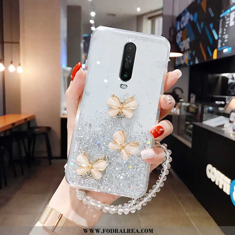 Skal Xiaomi Mi 9t Silikon Transparent Fjäril, Fodral Xiaomi Mi 9t Skydd Tunn Rosa