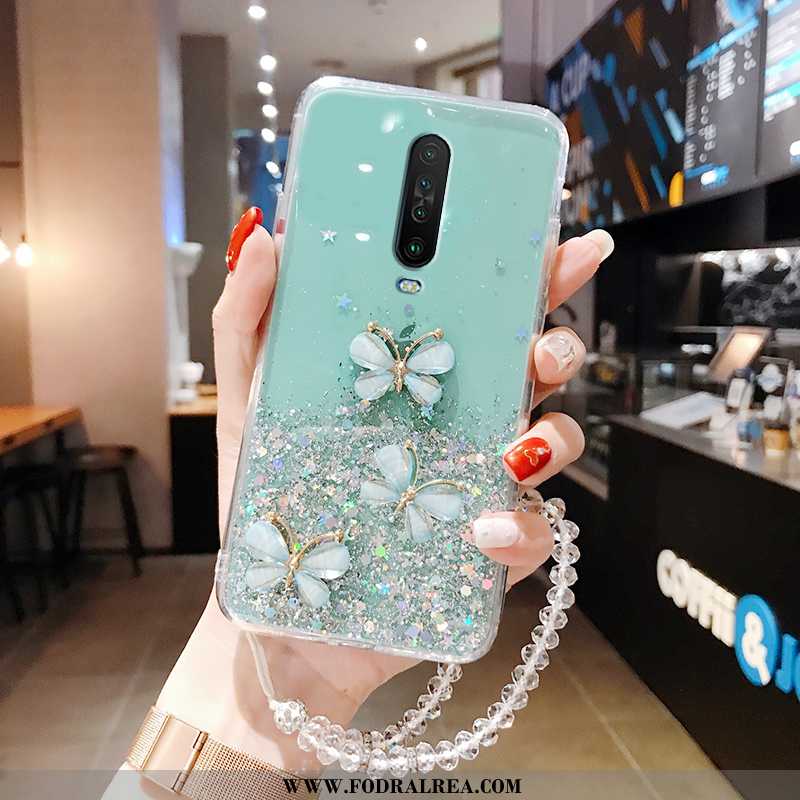 Skal Xiaomi Mi 9t Silikon Transparent Fjäril, Fodral Xiaomi Mi 9t Skydd Tunn Rosa