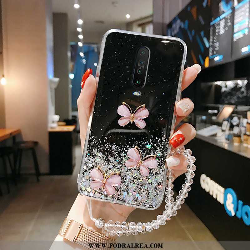 Skal Xiaomi Mi 9t Silikon Transparent Fjäril, Fodral Xiaomi Mi 9t Skydd Tunn Rosa