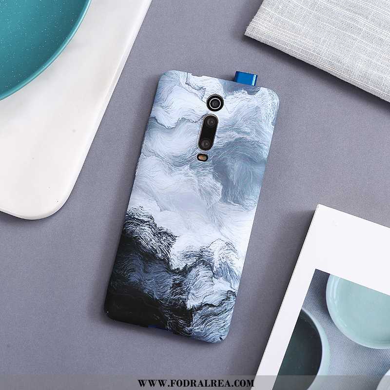 Skal Xiaomi Mi 9t Tunn Hård Personlighet, Fodral Xiaomi Mi 9t Nubuck Kreativa Blå