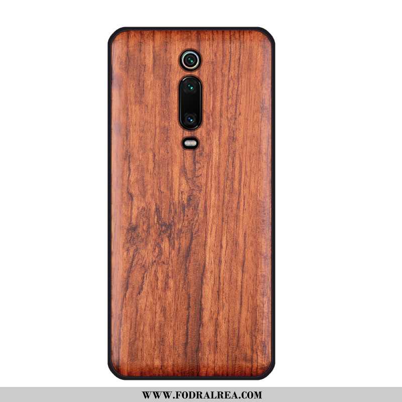 Skal Xiaomi Mi 9t Wood Röd Retro, Fodral Xiaomi Mi 9t Skydd Träsnideri Bruna