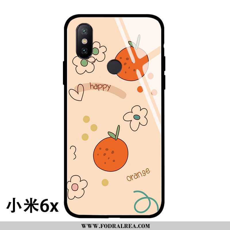 Skal Xiaomi Mi A2 Glas Enkel Kyla, Fodral Xiaomi Mi A2 Kreativa Mjuk Rosa