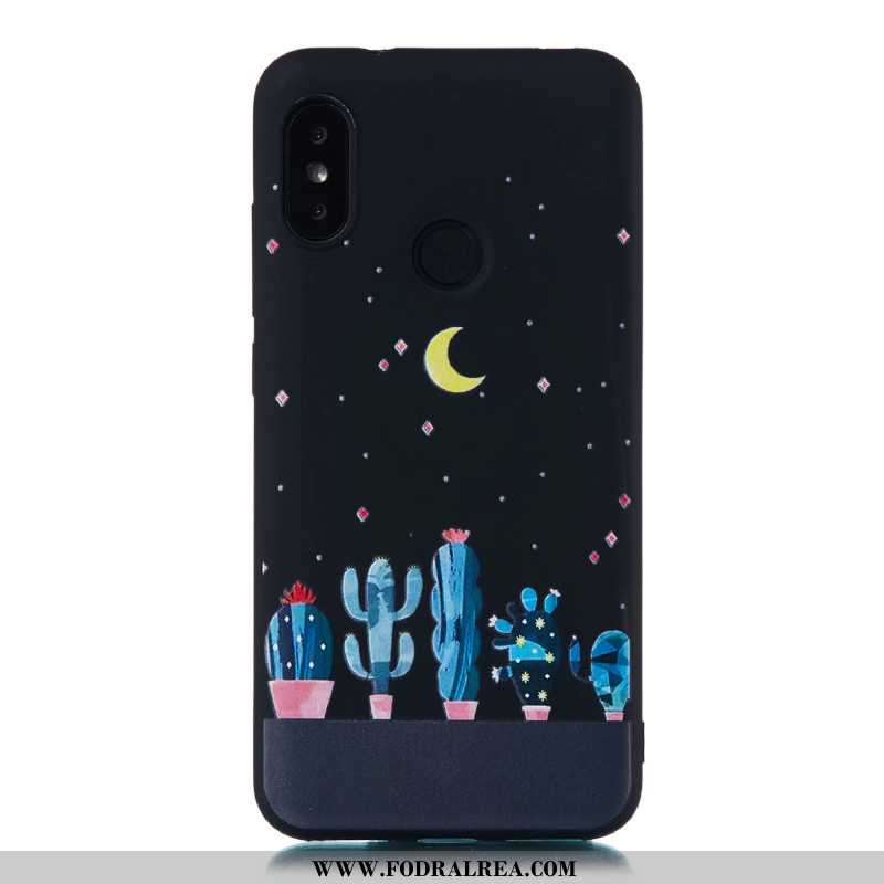 Skal Xiaomi Mi A2 Lite Mjuk Svart Skal, Fodral Xiaomi Mi A2 Lite Nubuck Mobil Telefon Svarta