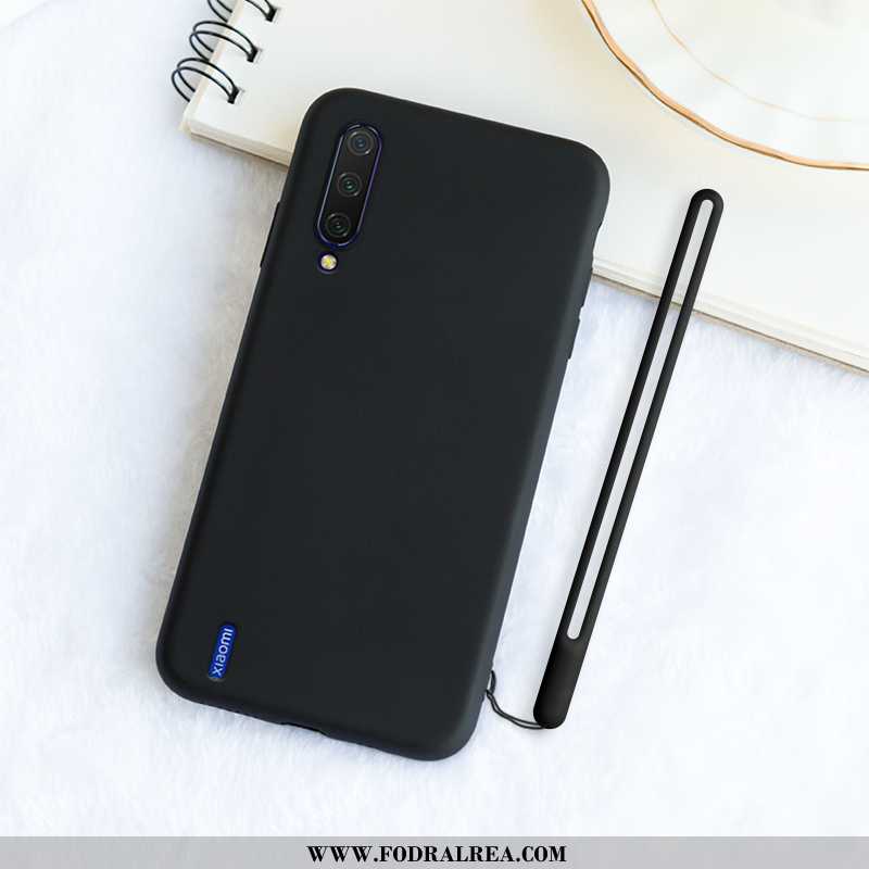 Skal Xiaomi Mi A3 Mjuk Nubuck Hängsmycken, Fodral Xiaomi Mi A3 Silikon All Inclusive Svarta