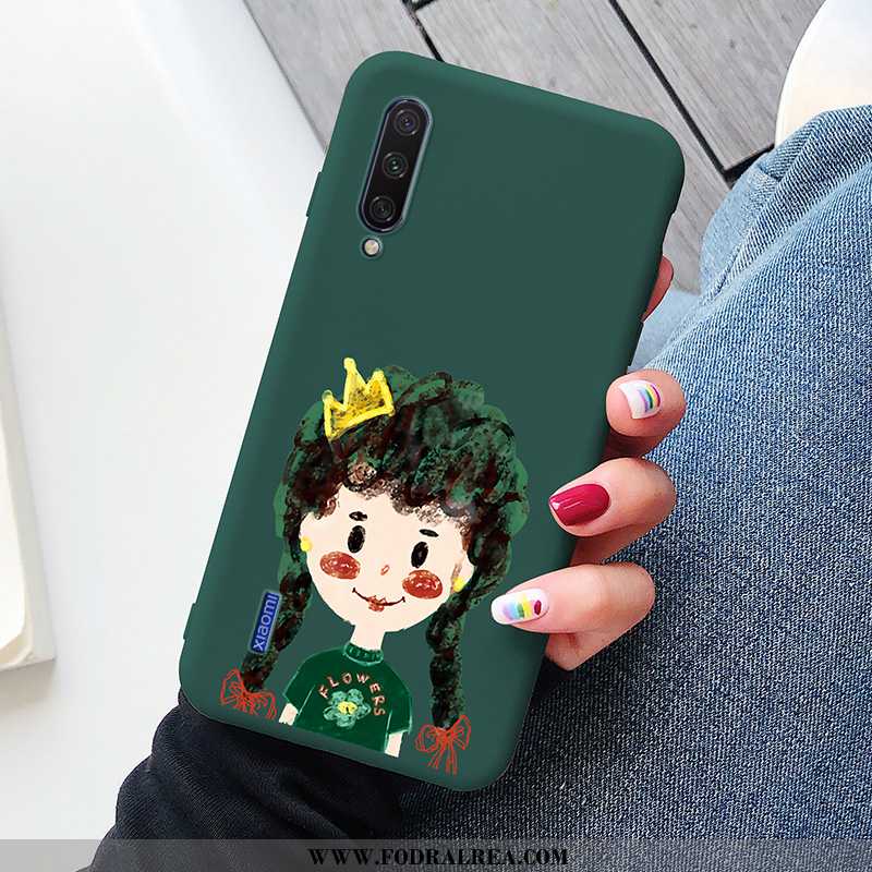 Skal Xiaomi Mi A3 Tecknat Enkel, Fodral Xiaomi Mi A3 Vacker Ungdom Army Grön