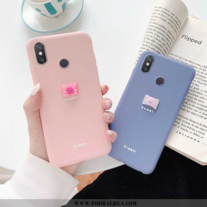 Skal Xiaomi Mi Max 3 Silikon Liten Rosa, Fodral Xiaomi Mi Max 3 Mjuk Kyla Rosa