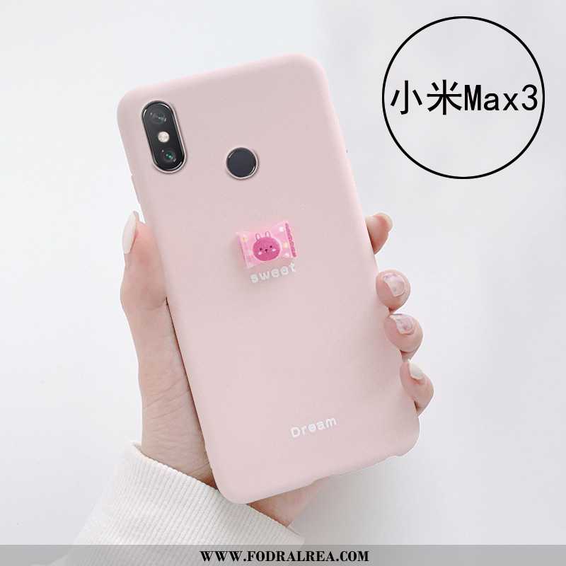 Skal Xiaomi Mi Max 3 Silikon Liten Rosa, Fodral Xiaomi Mi Max 3 Mjuk Kyla Rosa