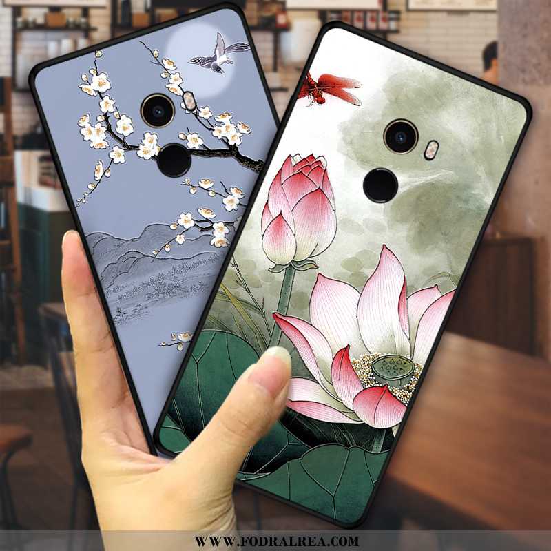 Skal Xiaomi Mi Mix 2 Blommor Liten Fodral, Fodral Xiaomi Mi Mix 2 Mjuk Grön