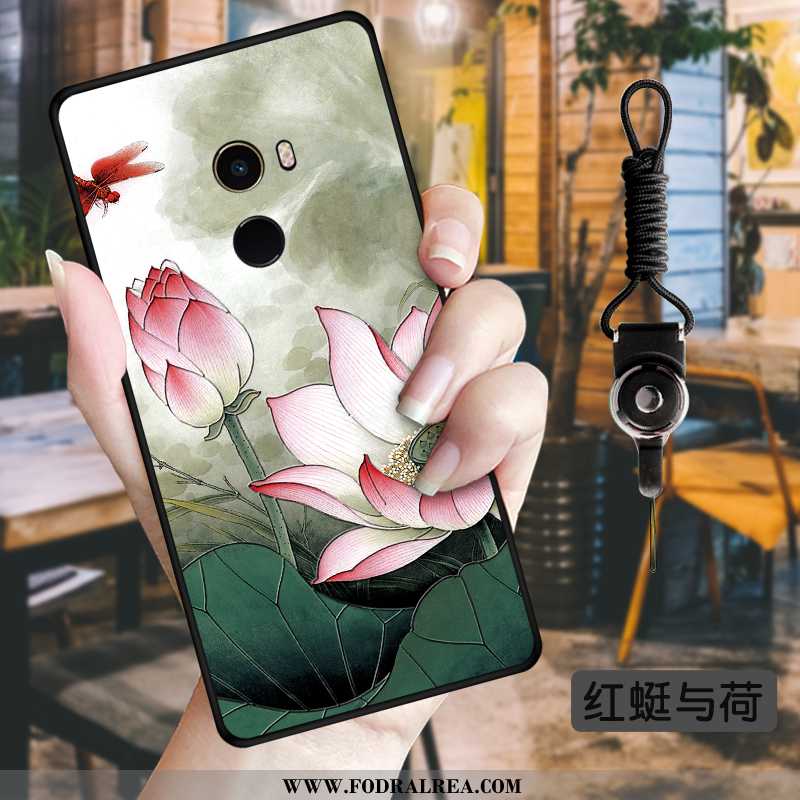 Skal Xiaomi Mi Mix 2 Blommor Liten Fodral, Fodral Xiaomi Mi Mix 2 Mjuk Grön