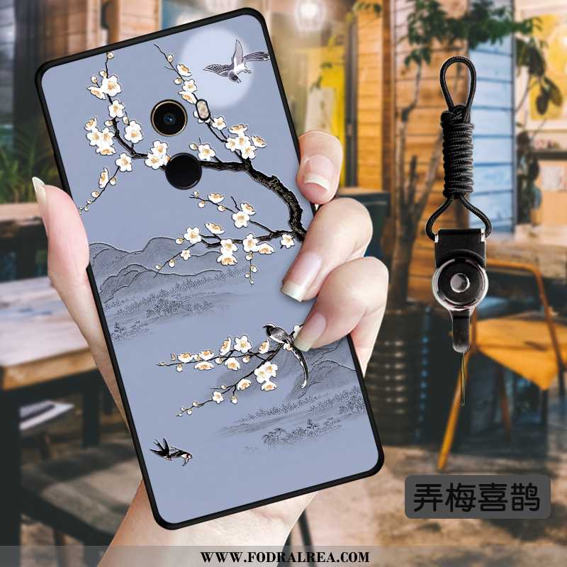 Skal Xiaomi Mi Mix 2 Blommor Liten Fodral, Fodral Xiaomi Mi Mix 2 Mjuk Grön