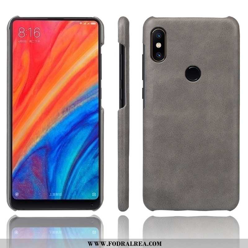 Skal Xiaomi Mi Mix 2s Läder Business Fallskydd, Fodral Xiaomi Mi Mix 2s Skydd Grå