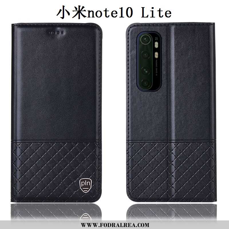 Skal Xiaomi Mi Note 10 Lite Äkta Läder Ungdom Liten, Fodral Xiaomi Mi Note 10 Lite Skydd Täcka Bruna