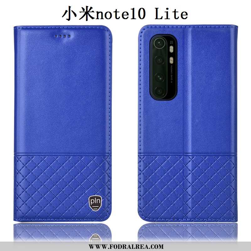 Skal Xiaomi Mi Note 10 Lite Äkta Läder Ungdom Liten, Fodral Xiaomi Mi Note 10 Lite Skydd Täcka Bruna