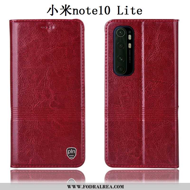 Skal Xiaomi Mi Note 10 Lite Äkta Läder Ungdom Mobil Telefon, Fodral Xiaomi Mi Note 10 Lite Skydd Täc