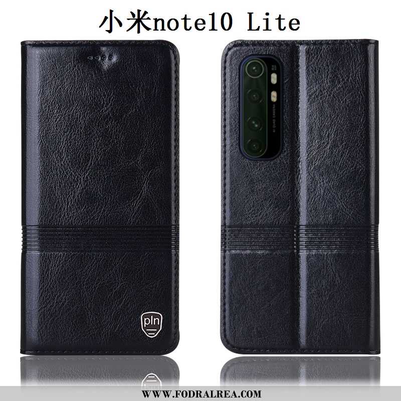 Skal Xiaomi Mi Note 10 Lite Äkta Läder Ungdom Mobil Telefon, Fodral Xiaomi Mi Note 10 Lite Skydd Täc