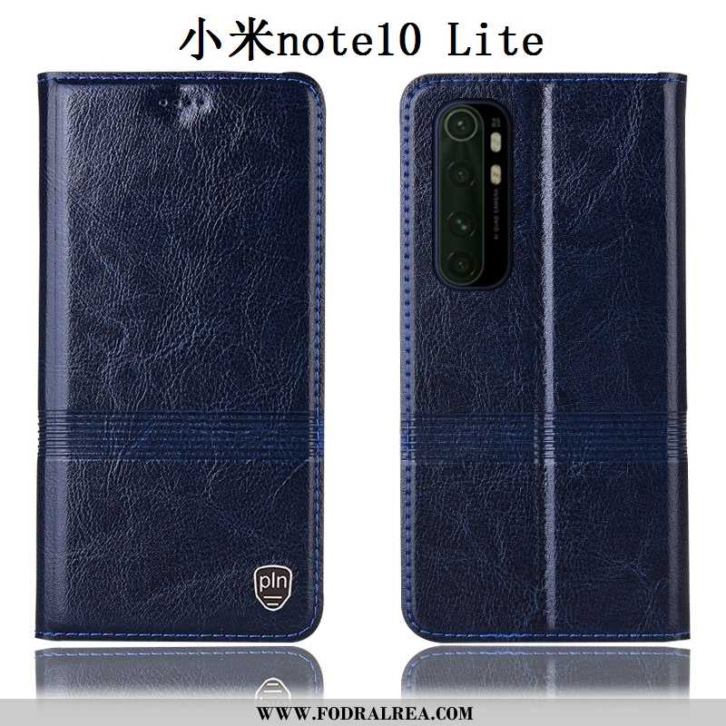 Skal Xiaomi Mi Note 10 Lite Äkta Läder Ungdom Mobil Telefon, Fodral Xiaomi Mi Note 10 Lite Skydd Täc