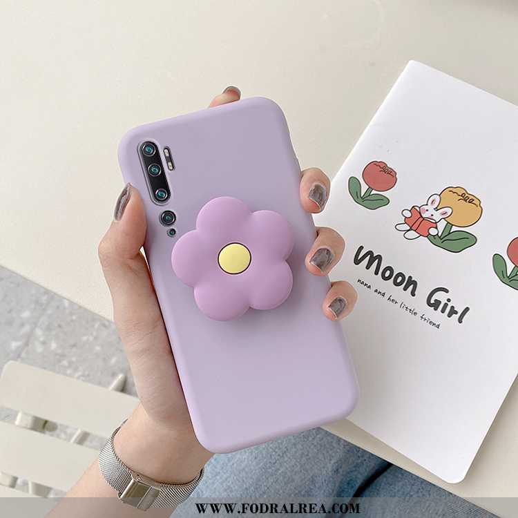 Skal Xiaomi Mi Note 10 Silikon Fodral Ny, Xiaomi Mi Note 10 Skydd Blommor Rosa