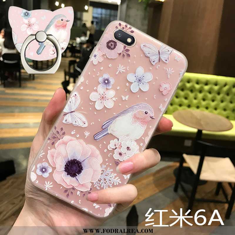 Skal Xiaomi Redmi 6a Transparent Mjuk Skal, Fodral Xiaomi Redmi 6a Nubuck Mode Rosa