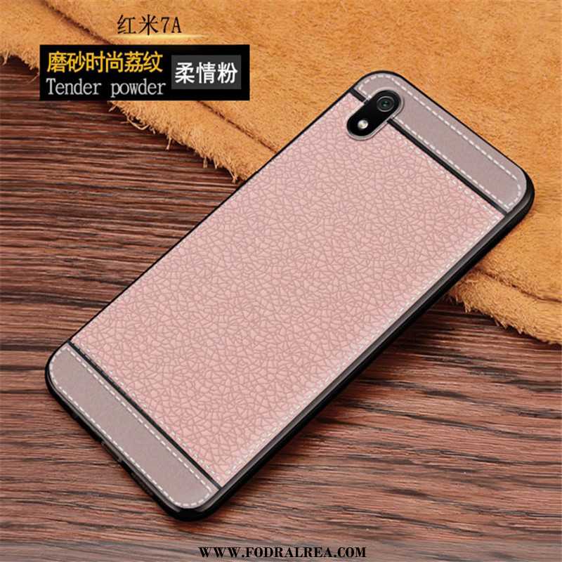 Skal Xiaomi Redmi 7a Nubuck Trend Rosa, Fodral Xiaomi Redmi 7a Personlighet Röd Rosa