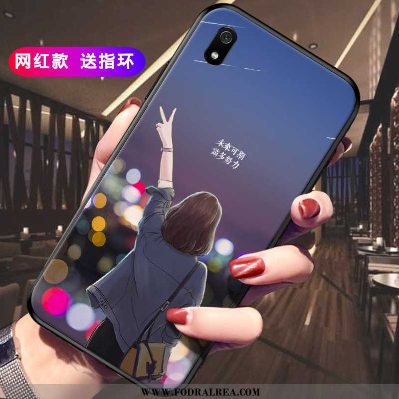 Skal Xiaomi Redmi 7a Silikon Personlighet Fallskydd, Fodral Xiaomi Redmi 7a Skydd Nubuck Svarta