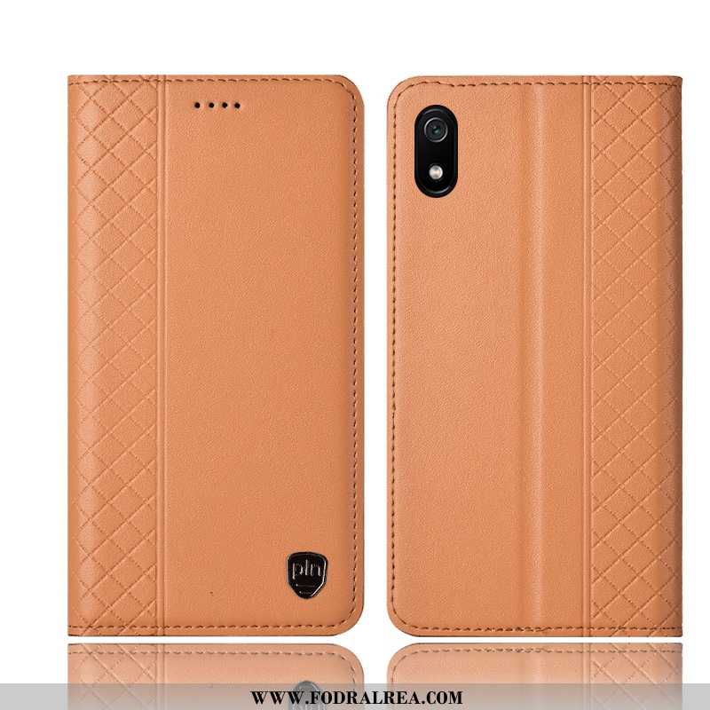 Skal Xiaomi Redmi 7a Äkta Läder Ungdom Liten, Fodral Xiaomi Redmi 7a Skydd Röd