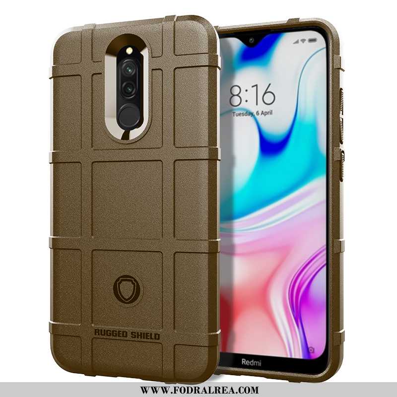 Skal Xiaomi Redmi 8 Personlighet Grön Nubuck, Fodral Xiaomi Redmi 8 Kreativa Net Red