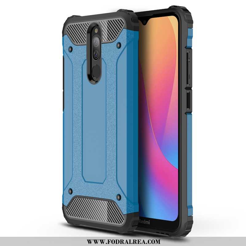 Skal Xiaomi Redmi 8 Silikon Fallskydd, Fodral Xiaomi Redmi 8 Skydd All Inclusive Blå