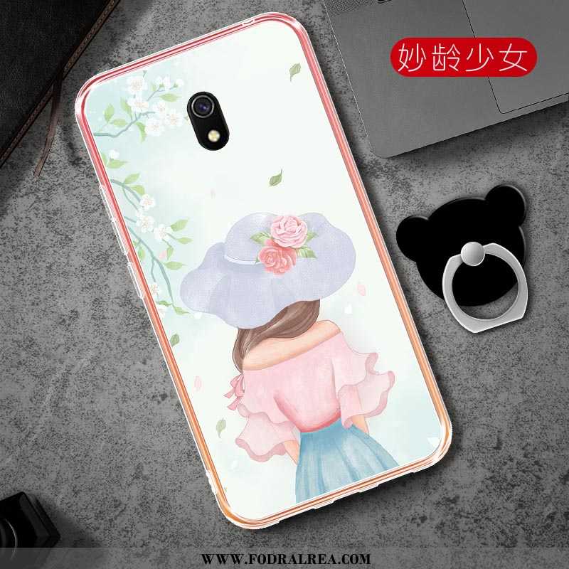 Skal Xiaomi Redmi 8a Mode Kyla Fallskydd, Fodral Xiaomi Redmi 8a Transparent Skydd Rosa