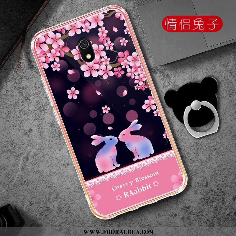 Skal Xiaomi Redmi 8a Mode Kyla Fallskydd, Fodral Xiaomi Redmi 8a Transparent Skydd Rosa