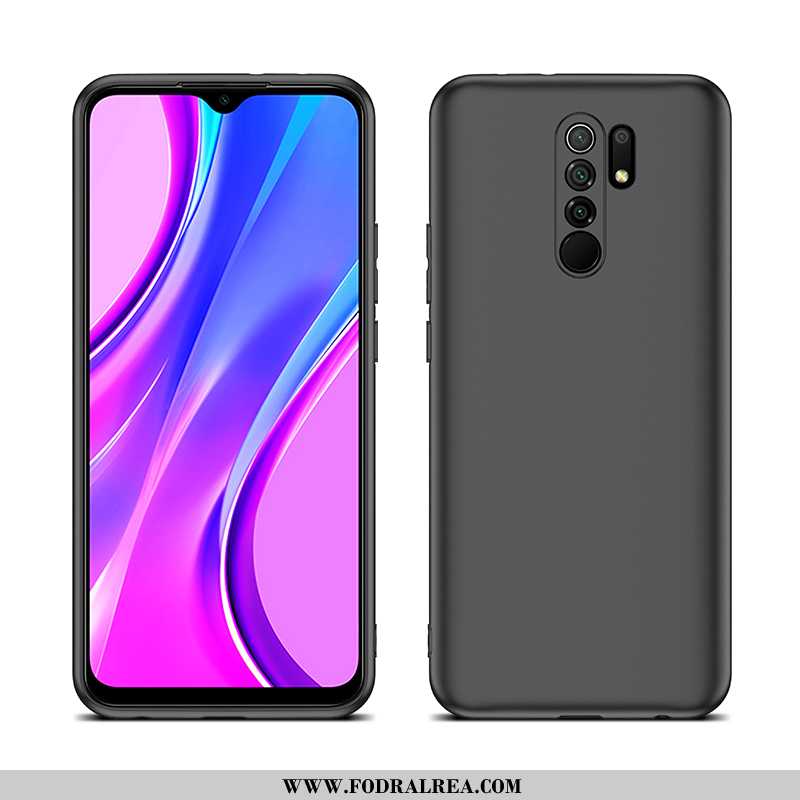 Skal Xiaomi Redmi 9 Silikon Mjuk Fodral, Fodral Xiaomi Redmi 9 Skydd Nubuck Svarta