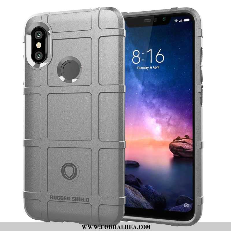 Skal Xiaomi Redmi Note 6 Pro Mjuk Skydd Mobil Telefon, Fodral Xiaomi Redmi Note 6 Pro Silikon Grå