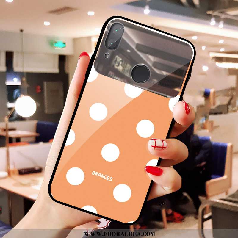 Skal Xiaomi Redmi Note 7 Glas Röd Cow, Fodral Xiaomi Redmi Note 7 Orange Mobil Telefon Grön