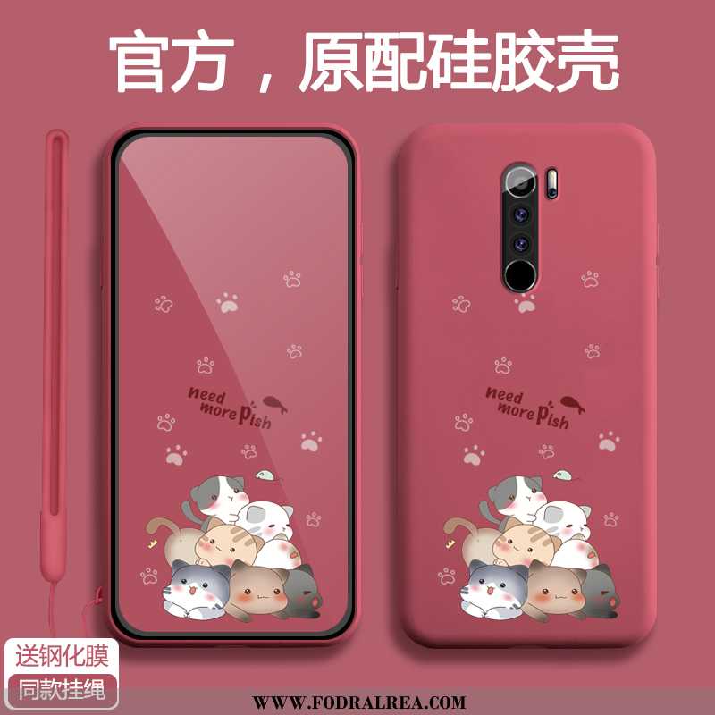 Skal Xiaomi Redmi Note 8 Pro Mjuk Super, Fodral Xiaomi Redmi Note 8 Pro Silikon Net Red Röd