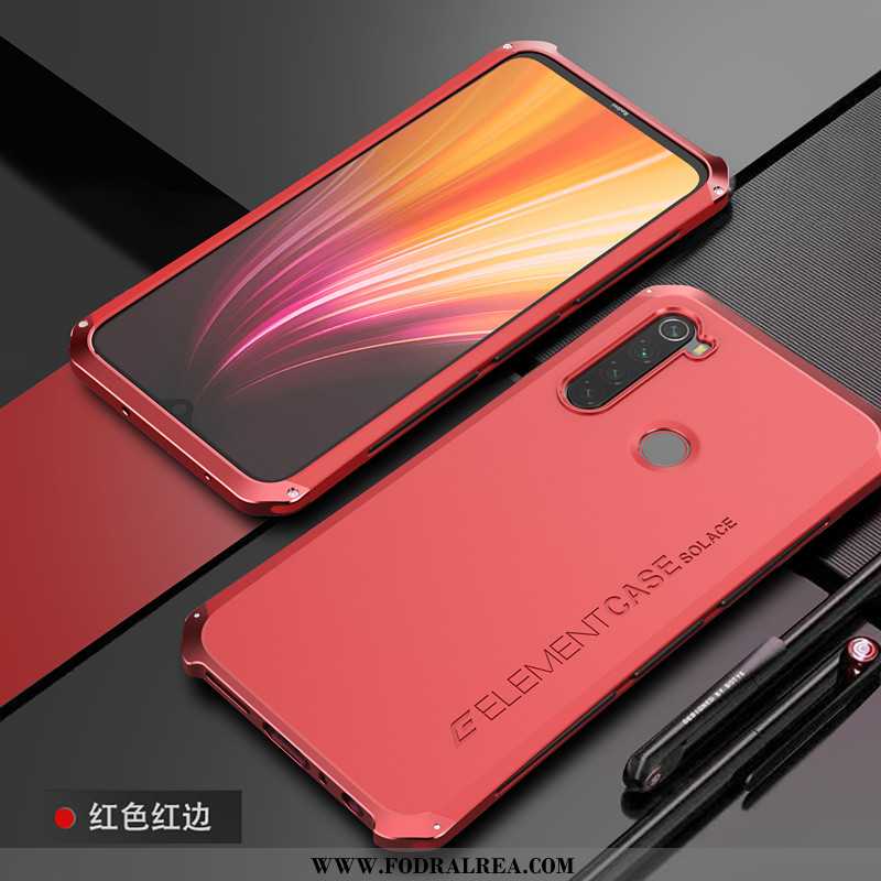 Skal Xiaomi Redmi Note 8t Skydd Frame Personlighet, Fodral Xiaomi Redmi Note 8t Nubuck Net Red Röd