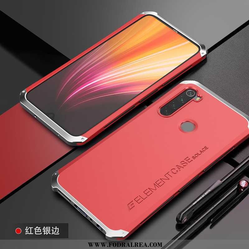 Skal Xiaomi Redmi Note 8t Skydd Frame Personlighet, Fodral Xiaomi Redmi Note 8t Nubuck Net Red Röd