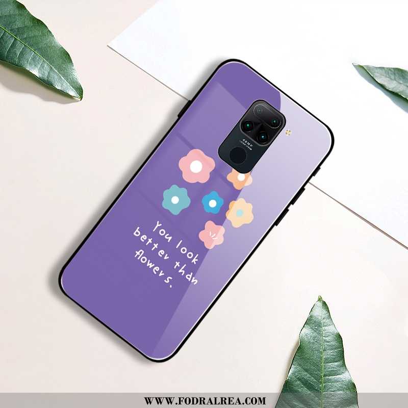 Skal Xiaomi Redmi Note 9 Glas Mjuk Purpur, Fodral Xiaomi Redmi Note 9 Super Härdning Lila