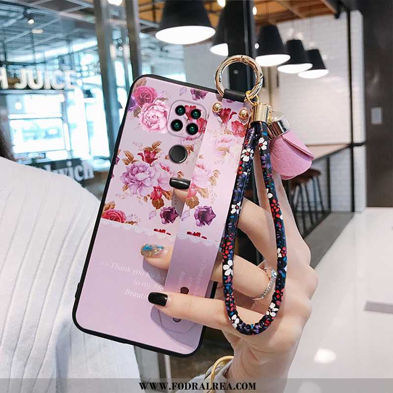 Skal Xiaomi Redmi Note 9 Nubuck Support Fodral, Fodral Xiaomi Redmi Note 9 Mjuk Fallskydd Rosa