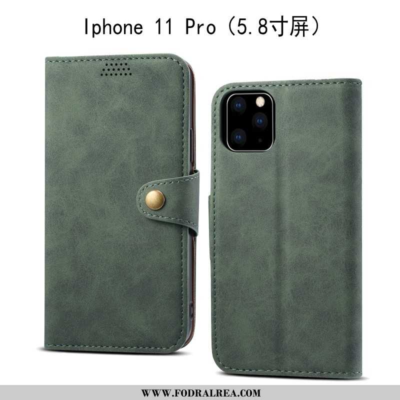 Skal iPhone 11 Pro Läderfodral Täcka Skal, Fodral iPhone 11 Pro Mjuk Fallskydd Röd