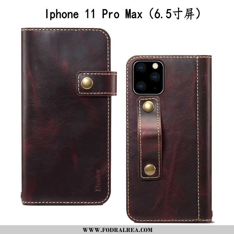 Skal iPhone 11 Pro Max Mjuk Fodral Fallskydd, iPhone 11 Pro Max Skydd Läder Mörkblå