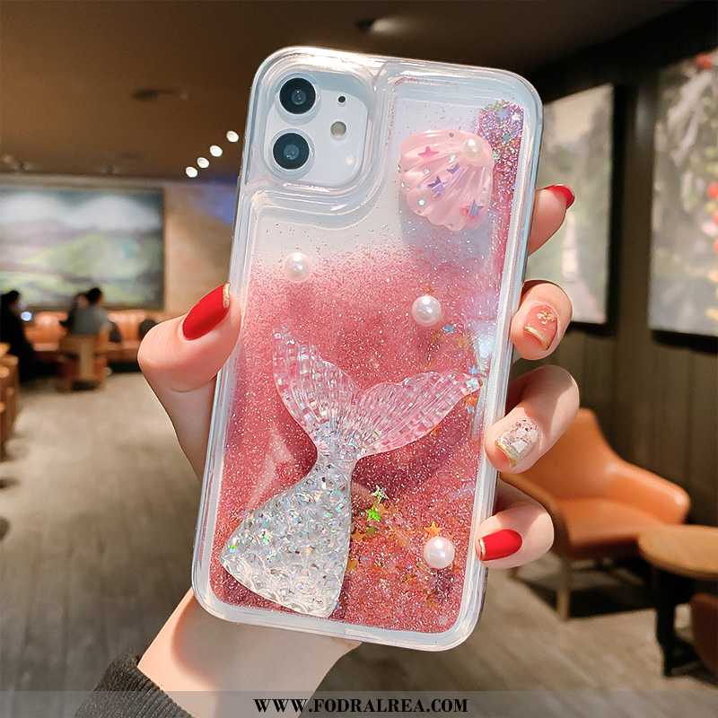 Skal iPhone 11 Skydd Kvicksand, Fodral iPhone 11 Transparent Pärlor Lila