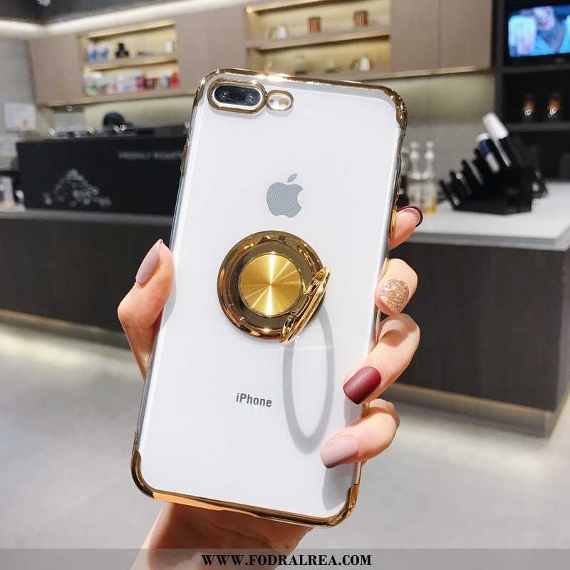 Skal iPhone 8 Plus Silikon Rosa Guld, Fodral iPhone 8 Plus Skydd Ring Vita