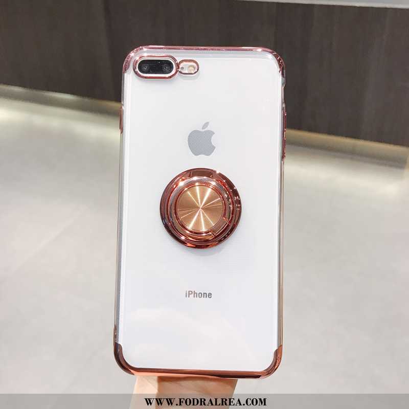 Skal iPhone 8 Plus Silikon Rosa Guld, Fodral iPhone 8 Plus Skydd Ring Vita