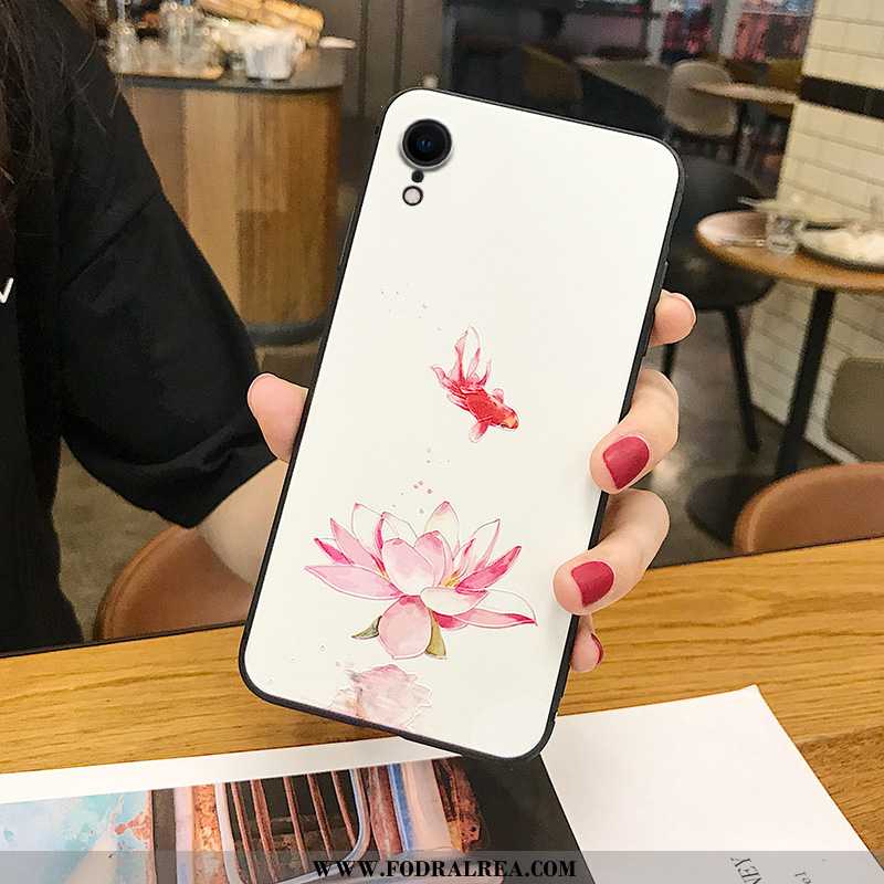 Skal iPhone Xr Mjuk Kreativa Lättnad, Fodral iPhone Xr Silikon Trend Rosa