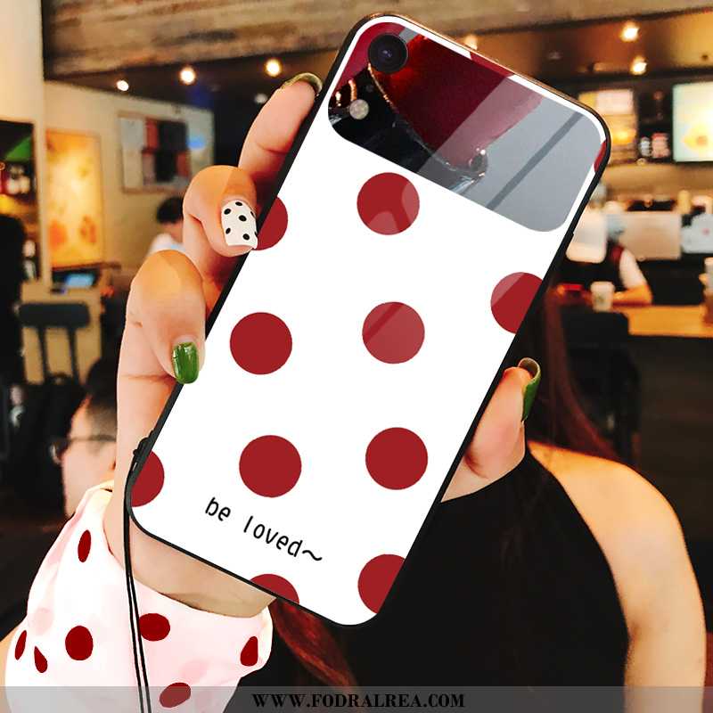 Skal iPhone Xr Personlighet Mode Sminkväska, Fodral iPhone Xr Trend Polka Dot Svarta