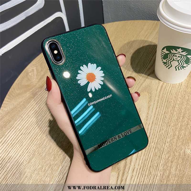 Skal iPhone Xr Silikon Pulver Blommor, Fodral iPhone Xr Trend Plating Svarta