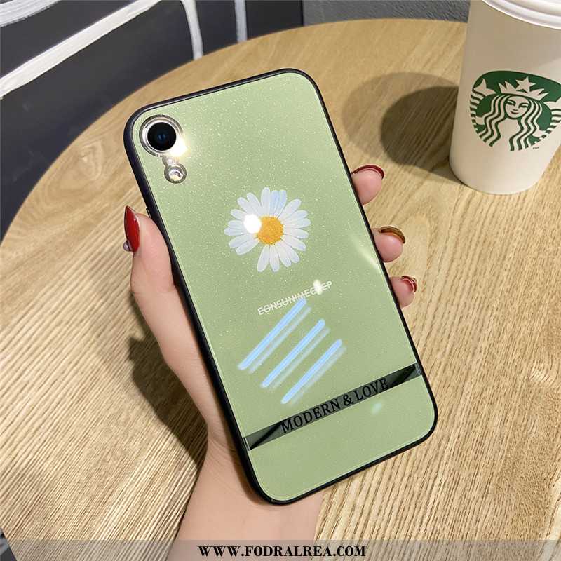 Skal iPhone Xr Silikon Pulver Blommor, Fodral iPhone Xr Trend Plating Svarta