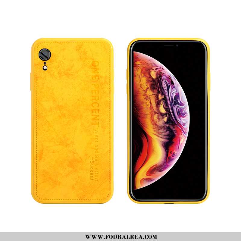 Skal iPhone Xr Super Gul Enkel, Fodral iPhone Xr Tunn Mobil Telefon