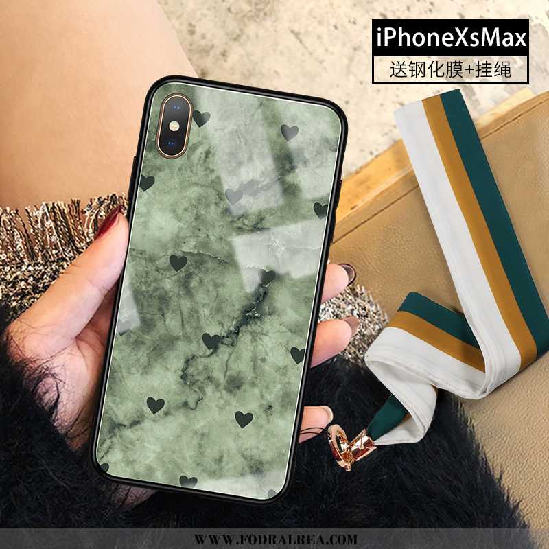 Skal iPhone Xs Max Glas All Inclusive Fallskydd, Fodral iPhone Xs Max Trend Mobil Telefon Rosa