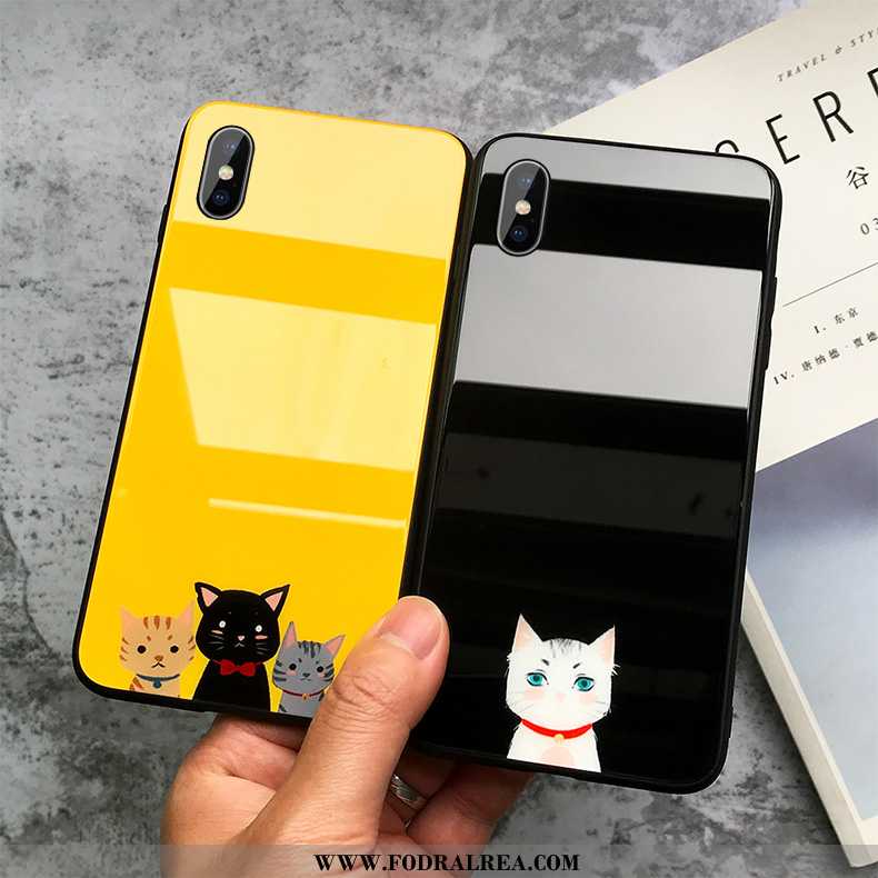 Skal iPhone Xs Max Kreativa Liten Gul, Fodral iPhone Xs Max Tecknat Spegel Gul